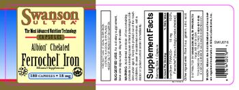 Swanson Ultra Albion Chelated Ferrochel Iron 18 mg - mineral supplement
