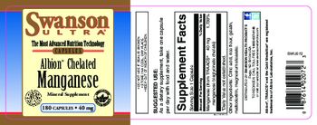 Swanson Ultra Albion Chelated Manganese 40 mg - mineral supplement