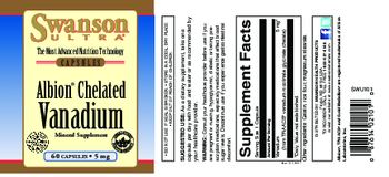 Swanson Ultra Albion Chelated Vanadium 5 mg - mineral supplement