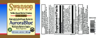 Swanson Ultra AuroraBlue Wild Alaska Blueberry Complex 200 mg - supplement