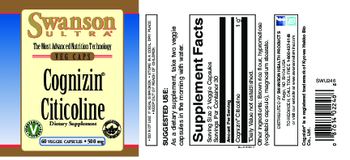 Swanson Ultra Cognizin Citicoline 500 mg - supplement