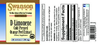 Swanson Ultra D-Limonene Cold-Pressed Orange Peel Extract 250 mg - supplement