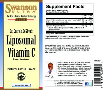 Swanson Ultra Dr. Derrick DeSilva's Liposomal Vitamin C Natural Citrus Flavor - supplement