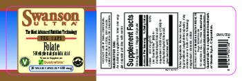 Swanson Ultra Folate 5-Methyltetrahydrofolic Acid 400 mcg - vitamin supplement