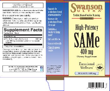 Swanson Ultra High-Potency SAMe 400 mg - supplement