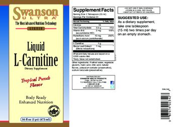 Swanson Ultra Liquid L-Carnitine Tropical Punch Flavor - supplement