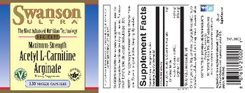 Swanson Ultra Maximum-Strength Acetyl L-Carnitine Arginate - supplement