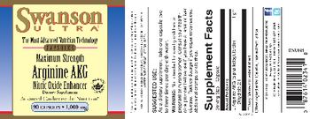 Swanson Ultra Maximum-Strength Arginine AKG 1,000 mg - supplement