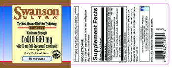 Swanson Ultra Maximum-Strength CoQ10 600 mg - supplement