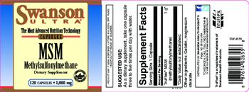 Swanson Ultra MSM Methylsulfonylmethane 1,000 mg - supplement