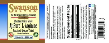 Swanson Ultra Pharmaceutical Grade AjiPure L-Arginine 1,000 mg - supplement