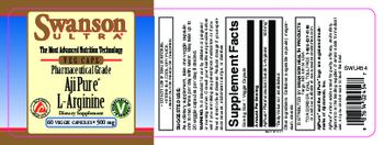Swanson Ultra Pharmaceutical Grade AjiPure L-Arginine 500 mg - supplement