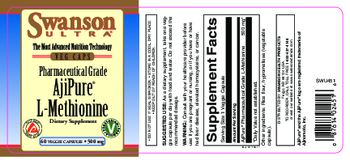 Swanson Ultra Pharmaceutical Grade AjiPure L-Methionine 500 mg - supplement