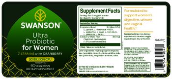 Swanson Ultra Probiotic For Women - supplement