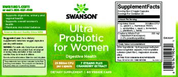 Swanson Ultra Probiotic for Women - supplement