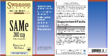 Swanson Ultra SAMe 200 mg - supplement