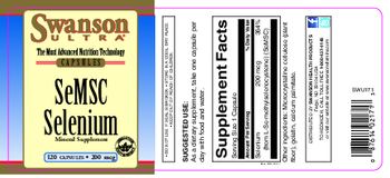 Swanson Ultra SeMSC Selenium 200 mcg - mineral supplement