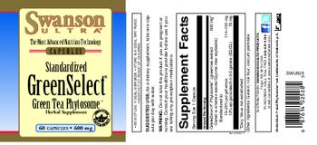 Swanson Ultra Standardized GreenSelect Green Tea Phytosome 600 mg - herbal supplement