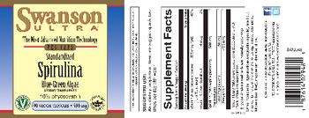 Swanson Ultra Standardized Spirulina 500 mg - supplement