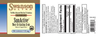 Swanson Ultra SunActive Non-Irritating Iron 15 mg - mineral supplement