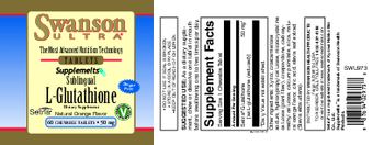 Swanson Ultra Supplemelts Sublingual L-Glutathione Natural Orange Flavor 50 mg - supplement
