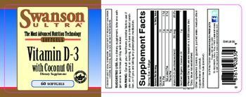 Swanson Ultra Vitamin D-3 with Coconut Oil - supplement