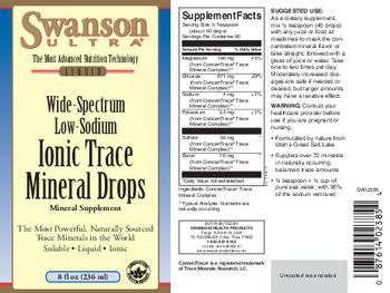 Swanson Ultra Wide-Spectrum Low-Sodium Ionic Trace Mineral Drops - mineral supplement