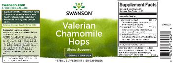 Swanson Valerian Chamomile Hops - herbal supplement