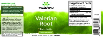 Swanson Valerian Root 475 mg - herbal supplement