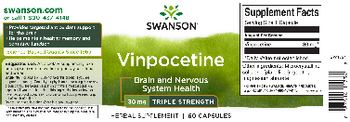 Swanson Vinpocetine 30 mg Triple Strength - herbal supplement