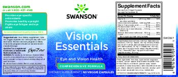 Swanson Vision Essentials Comprehensive Formula - supplement