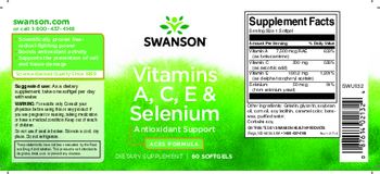 Swanson Vitamins A, C, E & Selenium - supplement