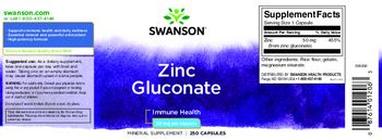 Swanson Zinc Gluconate 50 mg - mineral supplement