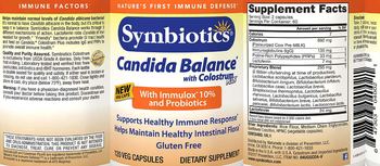 Symbiotics Candida Balance with Colostrum Plus - supplement