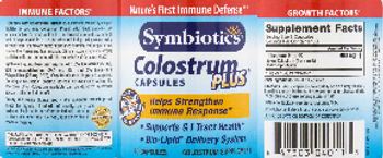 Symbiotics Colostrum Plus Capsules - colostrum supplement