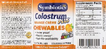 Symbiotics Colostrum Plus Chewables Orange Creme - colostrum supplement