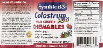 Symbiotics Colostrum Plus Chewables Wild Cherry - colostrum supplement