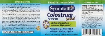 Symbiotics Colostrum Plus Powder - supplement