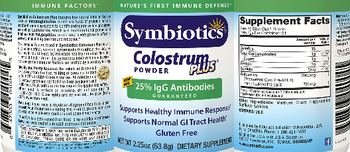 Symbiotics Colostrum Plus Powder - supplement