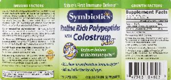 Symbiotics Proline Rich Polypeptides With Colostrum Plus - colostrum supplement