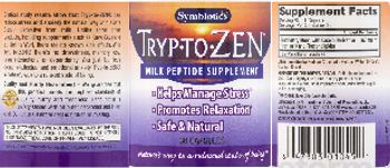Symbiotics Tryp-to-Zen - milk peptide supplement