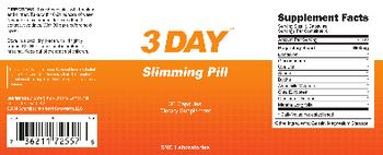 Synergistic Nutritional Compounds 3 Day Slimming Pill - supplement