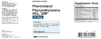 Synergistic Nutritional Compounds Phentirmene Phenylethylamine HCL, USP 37.5 mg - 