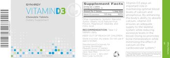Synergy Vitamin D3 - supplement