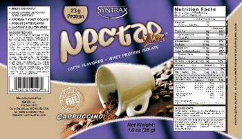Syntrax Nectar Lattes Cappuccino - supplement