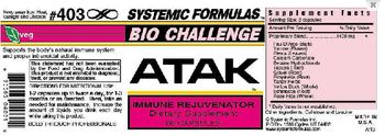 Systemic Formulas Bio Challenge ATAK Immune Rejuvenator - supplement