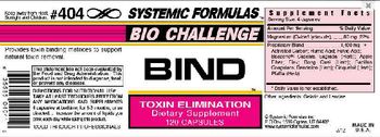 Systemic Formulas Bio Challenge BIND Toxin Elimination - supplement