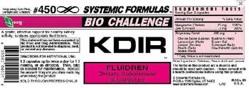 Systemic Formulas Bio Challenge KDIR Fluidren - supplement