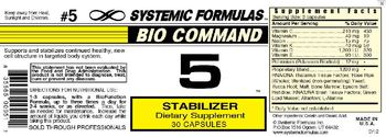 Systemic Formulas Bio Command 5 Stabilizer - supplement