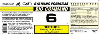 Systemic Formulas Bio Command 6 Restore - supplement